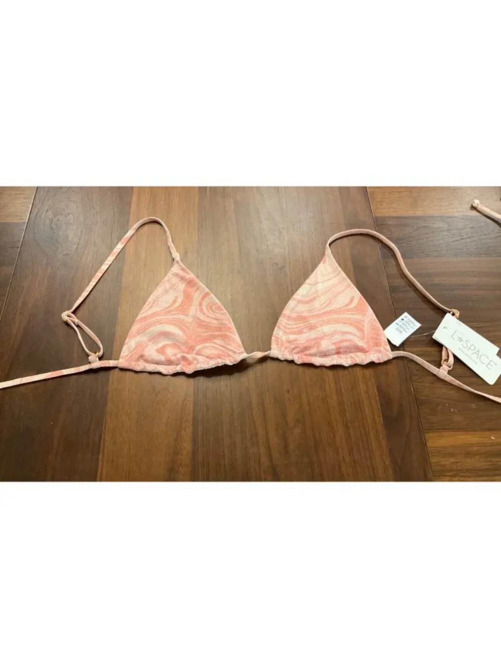 L*Space Brittany Bikini Top in All Swirled Up New Womens Swimsuit